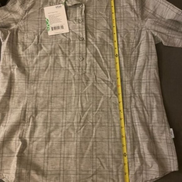 STIO Button Poplar Shirt Popover Shirt Lichen Plaid NWT L - Picture 10 of 10